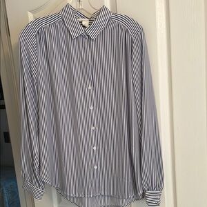 Women's Striped Button-Up Shirt